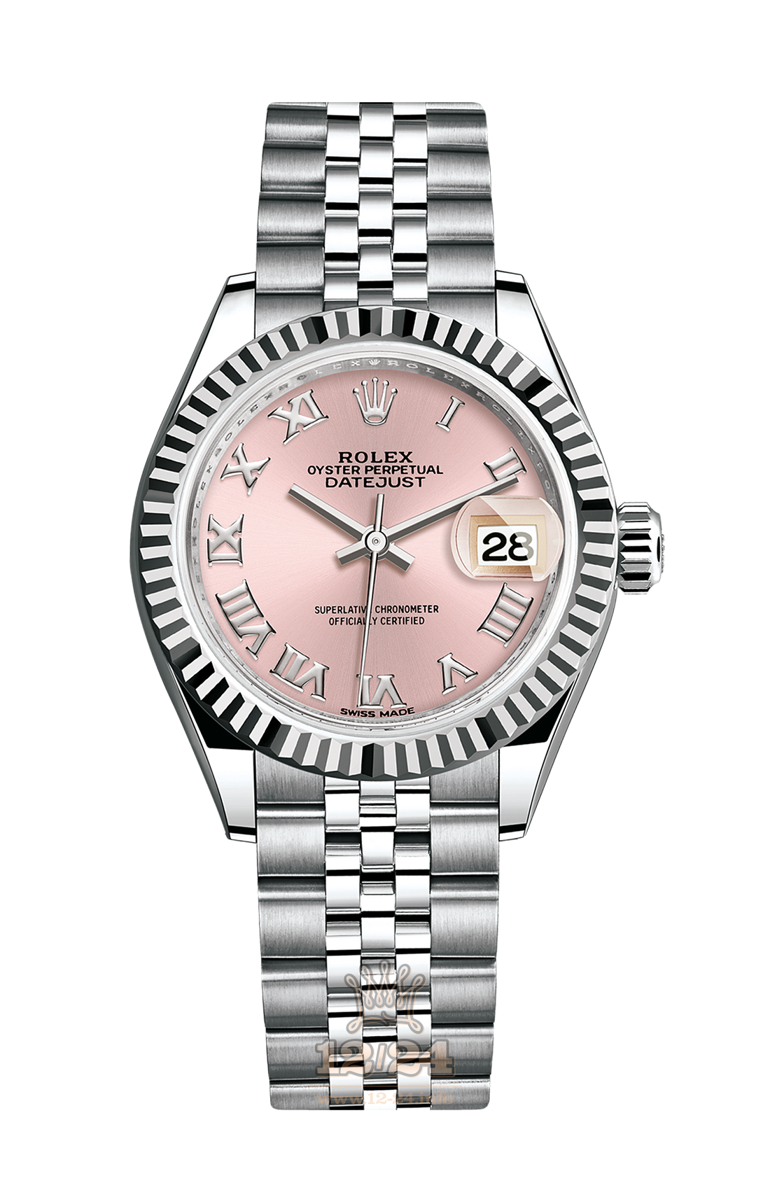 Rolex Datejust Watch 279174-0017 28 mm Steel / White gold Case Pink Dial
