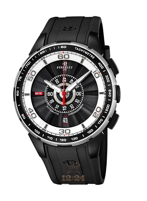 Perrelet Turbine Watch A1075/1 47 mm Stainless steel PVD coating Case Black Dial