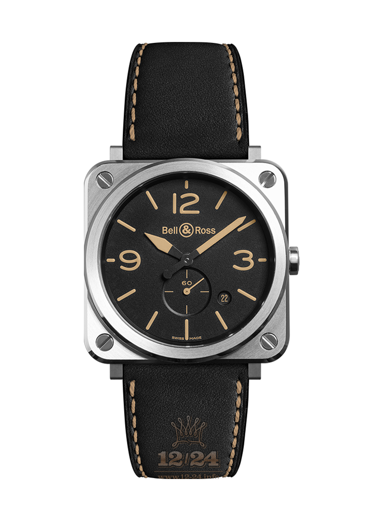 Bell & Ross Instruments Watch BRS-HERI-ST/SCA 39 mm Stainless steel Case Black Dial