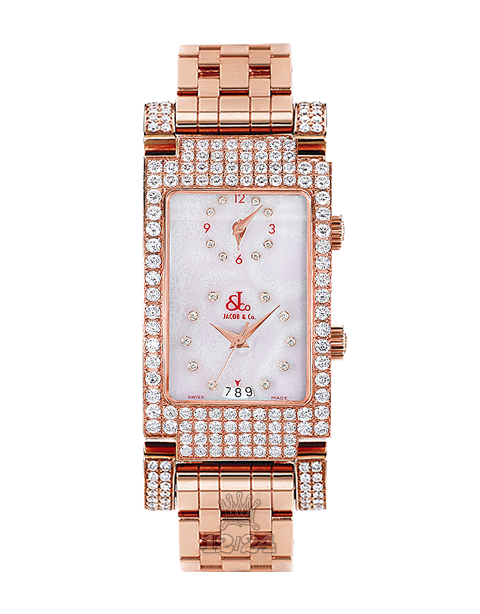 Jacob & Co Iconic Collection Watch JCA22RG 44 mm Pink gold Case White Dial