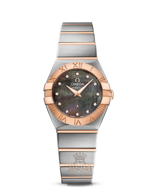 Omega Constellation Watch 123.20.24.60.57.005 24 mm Steel / Pink gold Case Gray Dial