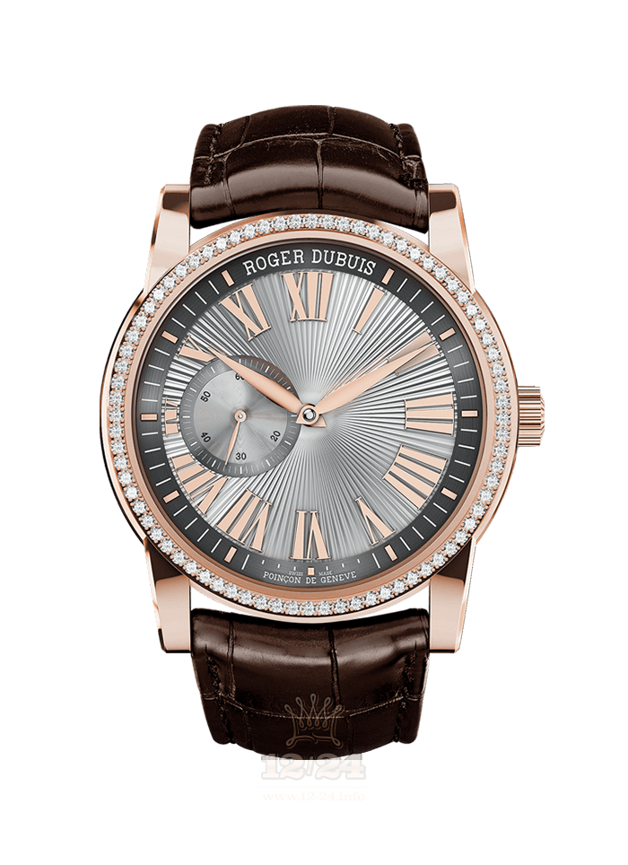 Roger Dubuis Hommage Watch RDDBHO0566 42 mm Pink gold Case Gray Golden Dial