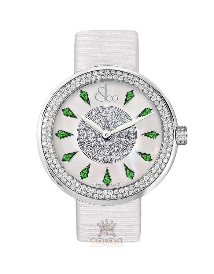 Jacob & Co Ladies Collection Watch 210.020.10.RT.KD.3NS 38 mm Stainless steel Case White Dial
