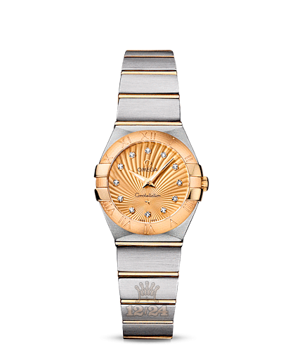 Omega Constellation Watch 123.20.24.60.58.001 24 mm Steel / Yellow gold Case Golden Dial