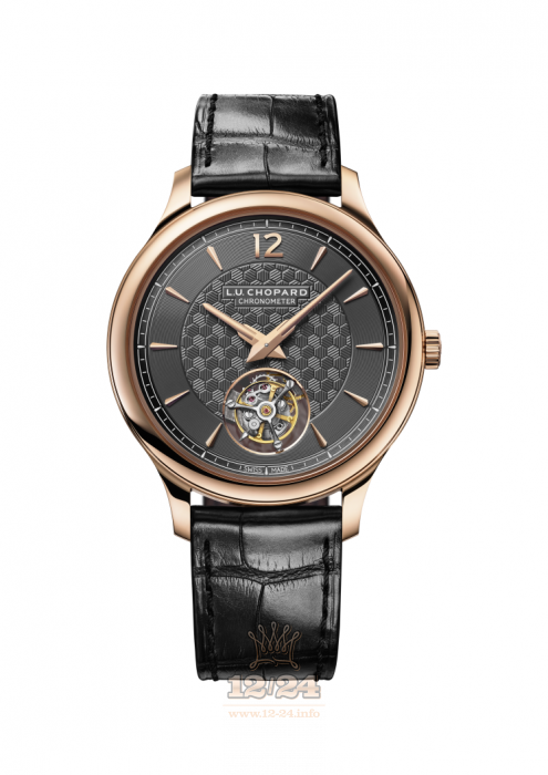 Chopard L.U.C Watch 161978-500 40 mm Pink gold Case Black Dial