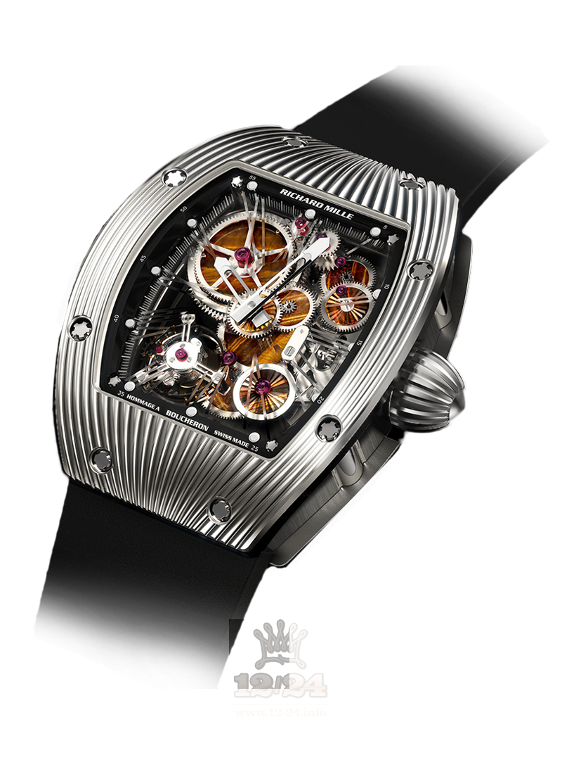 Richard Mille Men's Collection Watch RM 018 Tourbillon Hommage A Boucheron 48 mm White gold Case