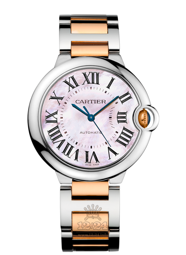 Cartier Ballon Bleu de Cartier Watch W6920033 37 mm Steel / Pink gold Case Pink Dial