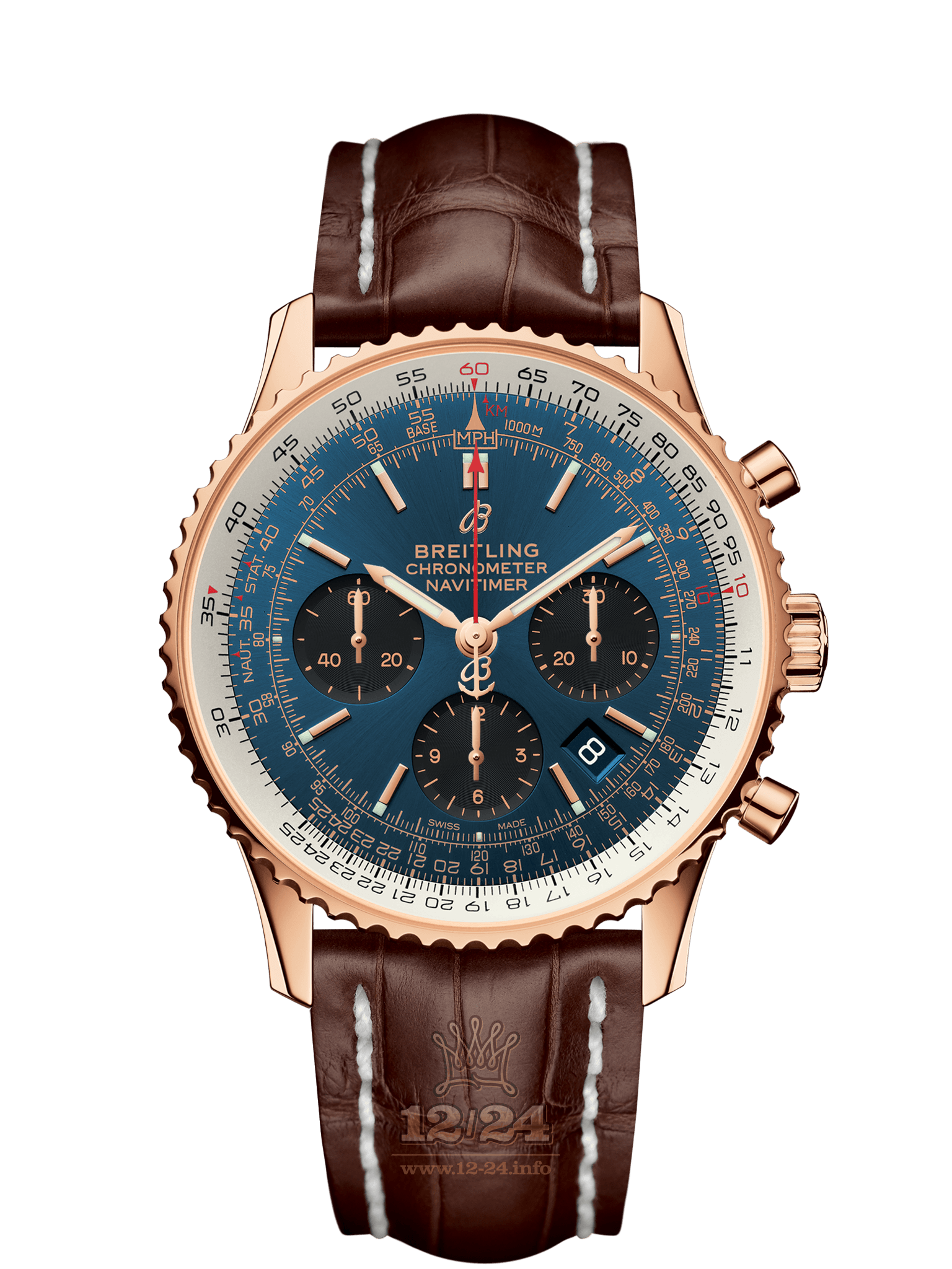 Breitling Navitimer Watch RB0121211C1P2 43 mm Red gold Case Dark blue Dial