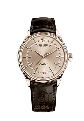 Rolex Cellini Watch 50505-0012 39 mm Pink gold Case Golden Pink Dial