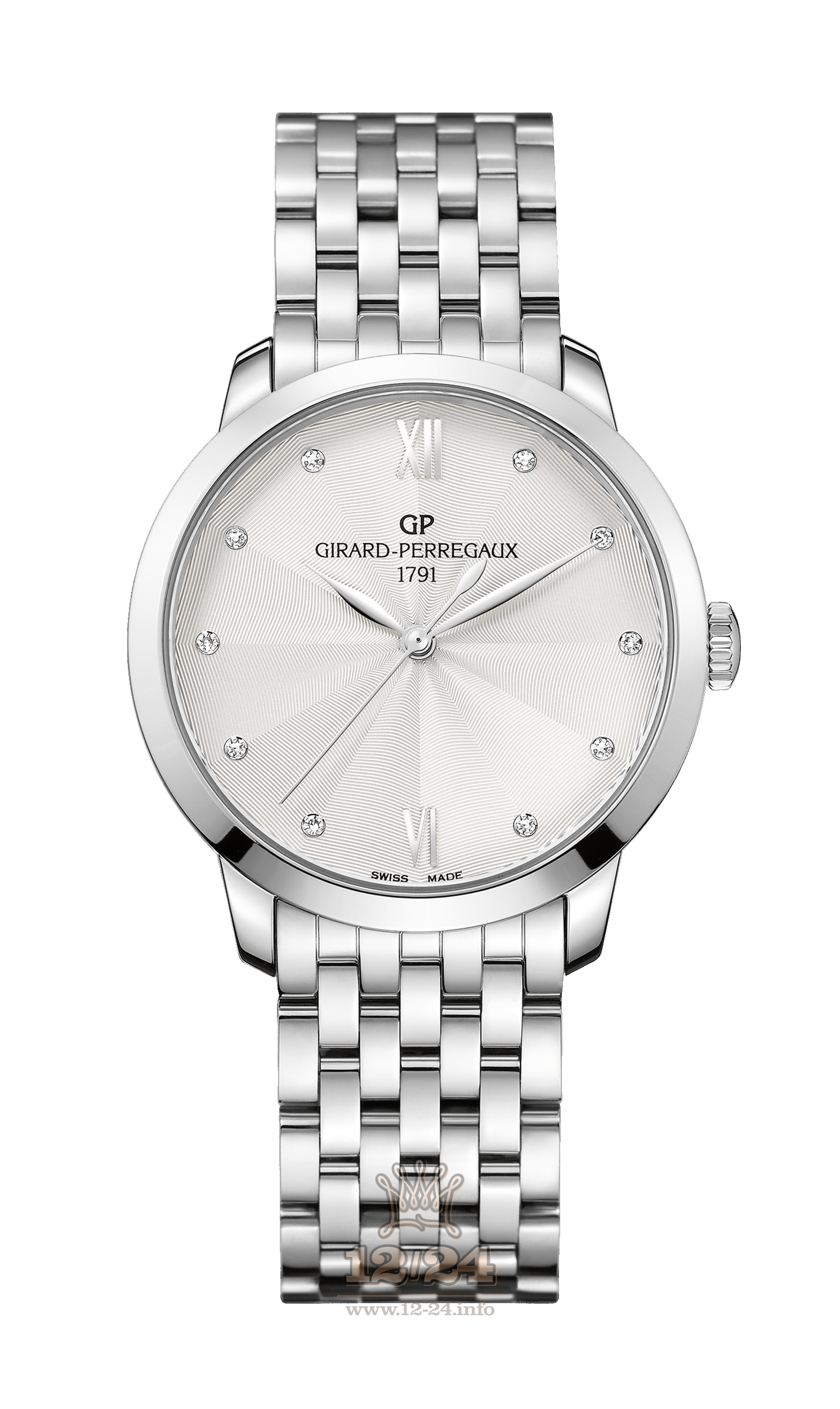 Girard Perregaux 1966 Watch 49523-11-171-11A White gold Case Silver Dial