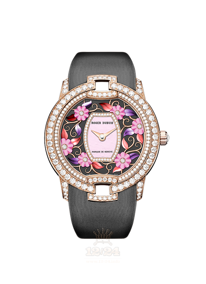 Roger Dubuis Velvet Watch RDDBVE0056 36 mm Pink gold Case Black Pink Painted Dial