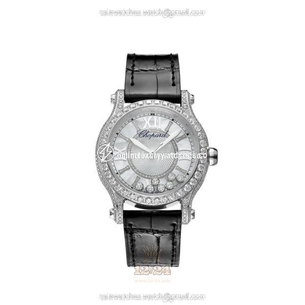 Chopard Happy Sport Watch 274891-1008 36 mm White gold Case White Dial