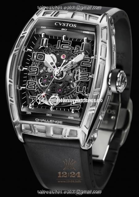 Cvstos Challenge Watch Challenge Jet-Liner SL Steel 54 mm Stainless steel Case Black Dial
