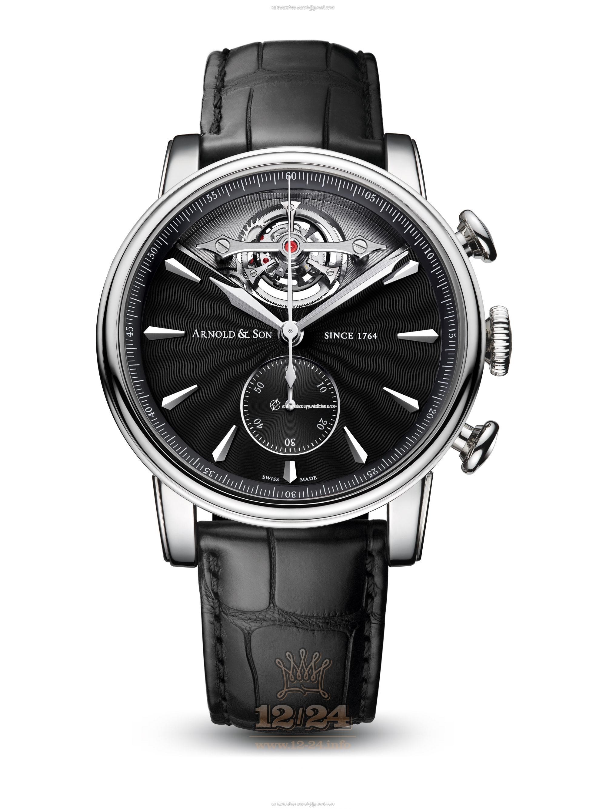 Arnold Son Royal Collection Watch 1CTAG.U02A.C113G Palladium Case Black Dial