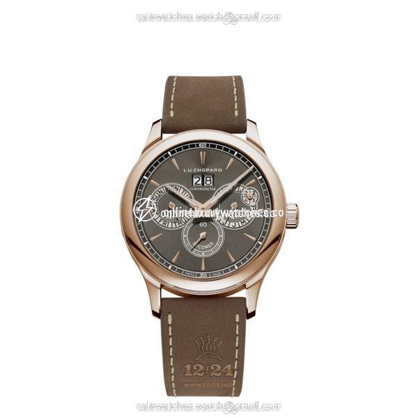 Chopard L.U.C Watch 161976-5003 43 mm Pink gold Case Gray Dial
