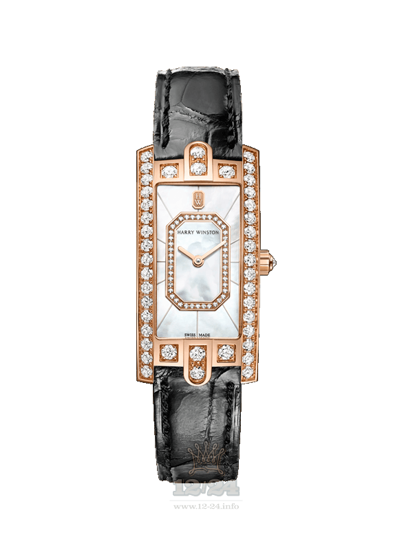 Harry Winston The Avenue Collection Watch AVCQHM19RR037 19 mm Pink gold Case White Pink Dial