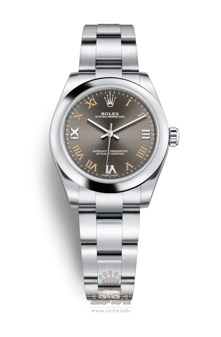 Rolex Oyster Perpetual Watch 177200-0018 31 mm Stainless steel Case Gray Dial