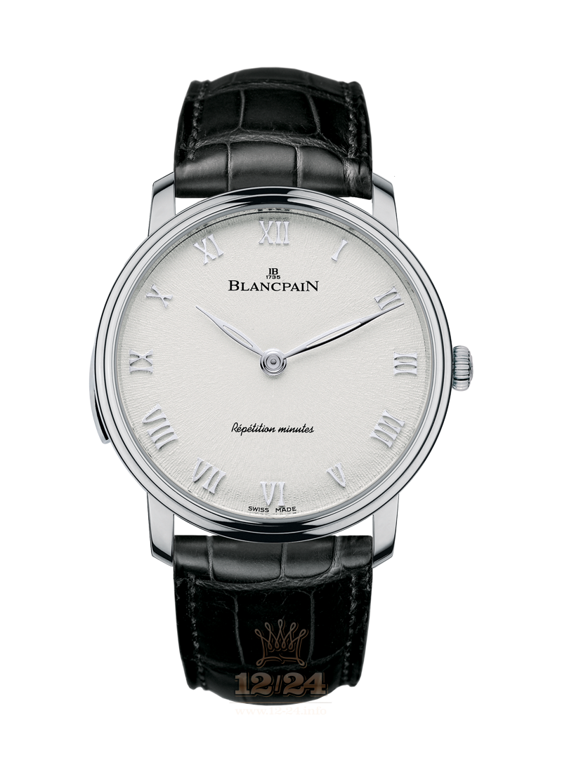 Blancpain Villeret Watch 6635-1542-55B 40 mm White gold Case White Dial