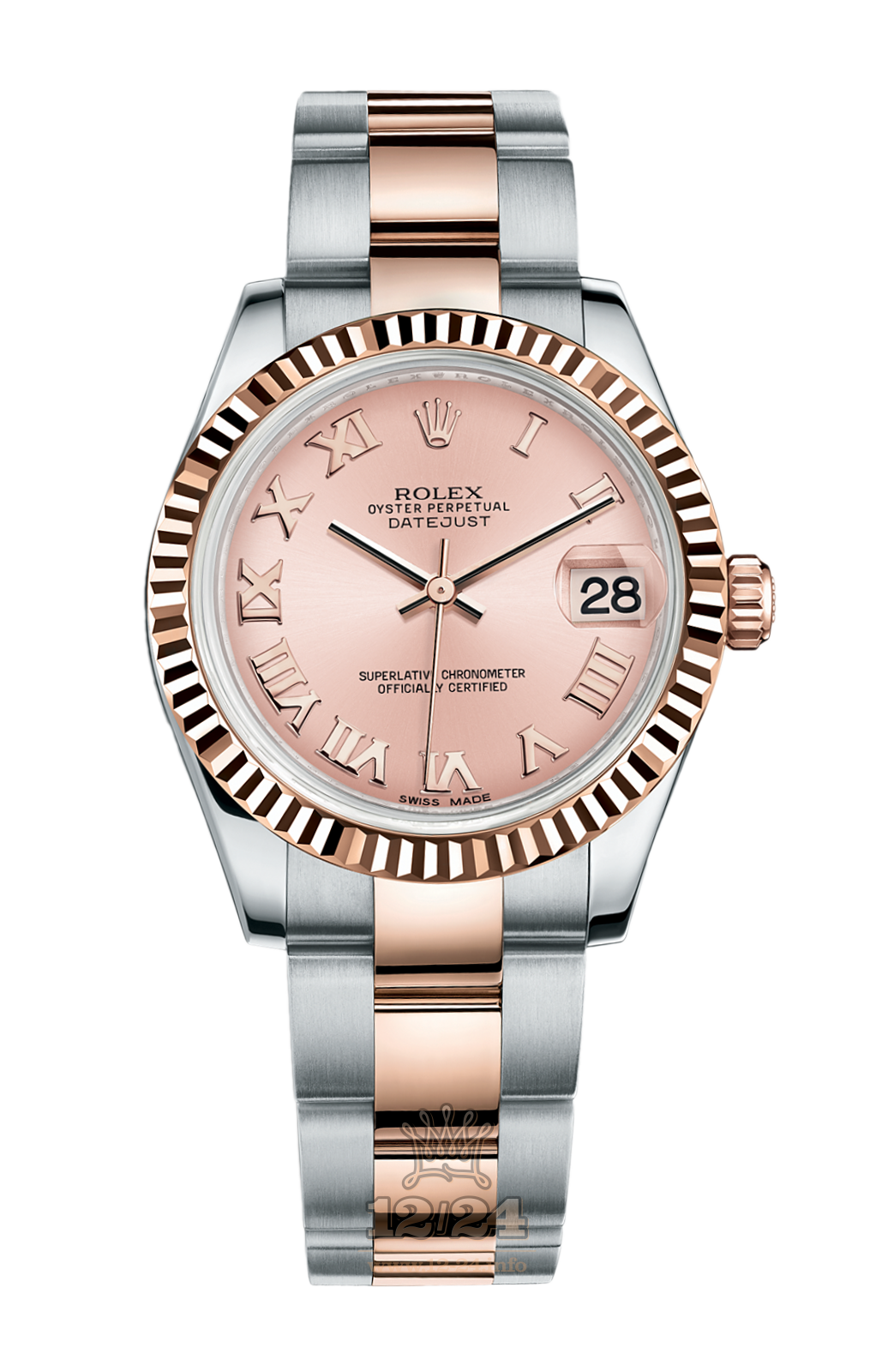 Rolex Lady-Datejust Watch 178271-0062 31 mm Steel / Pink gold Case Pink Dial