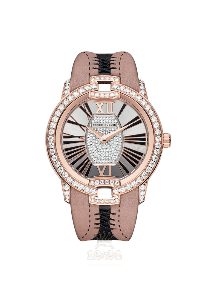 Roger Dubuis Velvet Watch RDDBVE0016 36 mm Pink gold Case Black Silver Dial