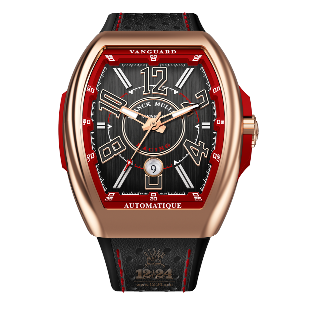 Franck Muller Vanguard Watch V 45 SC DT RACING ER 44 mm Pink gold Case Black Dial
