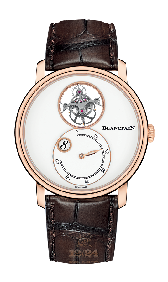 Blancpain Villeret Watch 66260-3633-55B 42 mm Pink gold Case White Dial