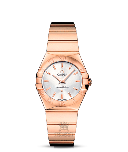 Omega Constellation Watch 123.50.27.60.02.003 27 mm Pink gold Case Silver Dial