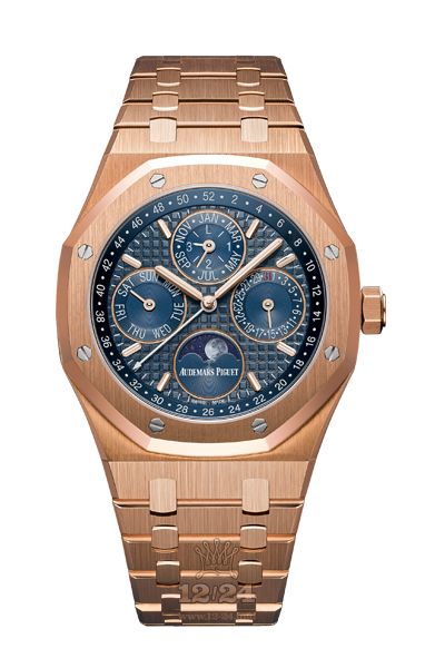 Audemars Piguet Royal Oak Watch 26574OR.OO.1220OR.02 41 mm Pink gold Case Dark blue Dial