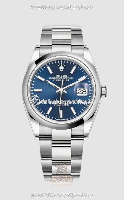 Rolex Datejust Watch 126200-0006 36 mm Stainless steel Case Dark blue Dial