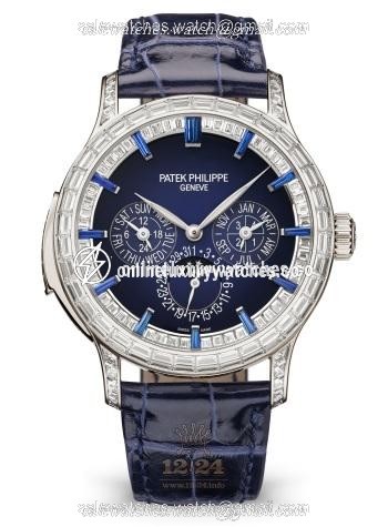 Patek Philippe Grand Complications Watch 5374/300P-001 42 mm Platinum Case Dark blue Dial