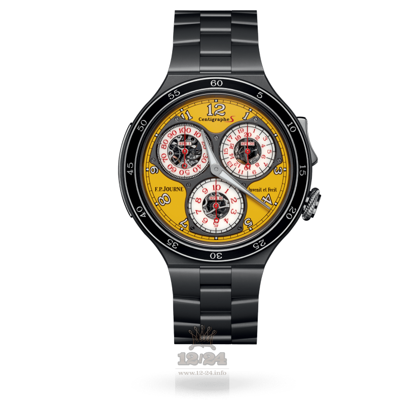 F.P.Journe Linesport Watch centigraphe t 44 mm Titanium Case Yellow Dial