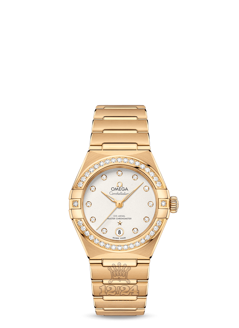 Omega Constellation Watch 131.55.29.20.52.002 29 mm Yellow gold Case White Dial