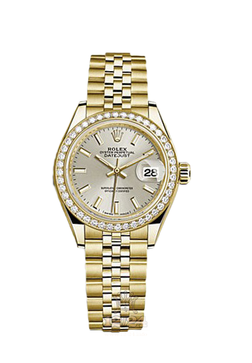 Rolex Datejust Watch 279138rbr-0012 28 mm Yellow gold Case Silver Dial