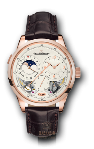 Jaeger-LeCoultre Duometre Watch 6042522 42 mm Pink gold Case White Dial