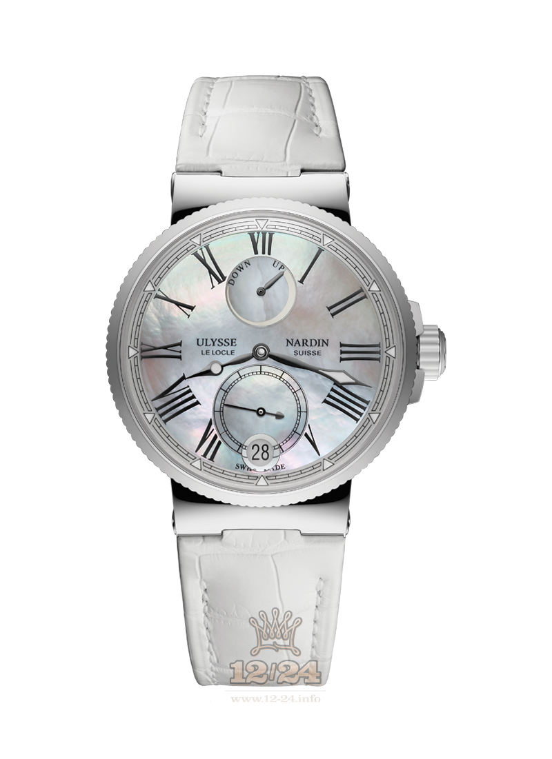 Ulysse Nardin Marine Watch 1183-160/40 39 mm Stainless steel Case White Dial