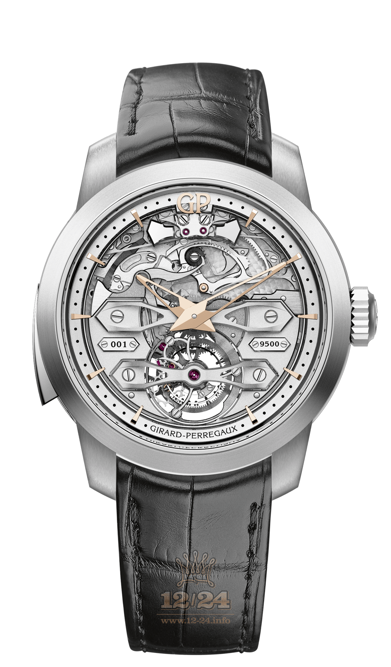 Girard Perregaux Bridges Watch 99820-21-001-BA6A Titanium Case Silver Dial