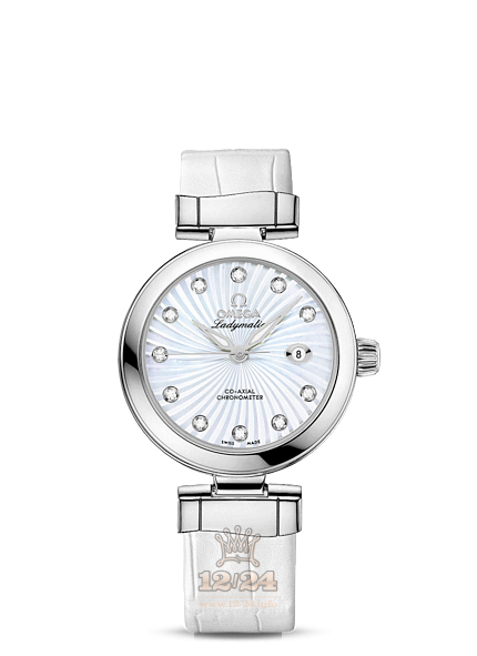 Omega Ladymatic Watch 425.33.34.20.55.001 34 mm Stainless steel Ceramics Case White Dial