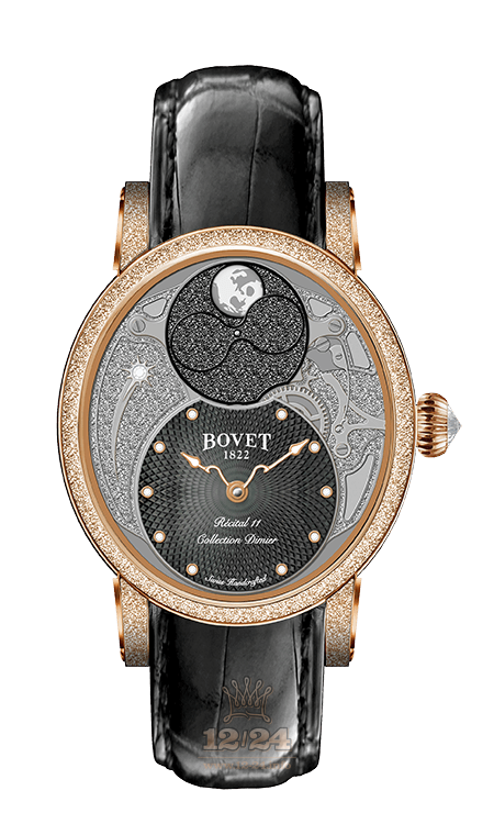 Bovet Dimier Watch R110001-C1234 41 mm Pink gold Case Black Silver Dial