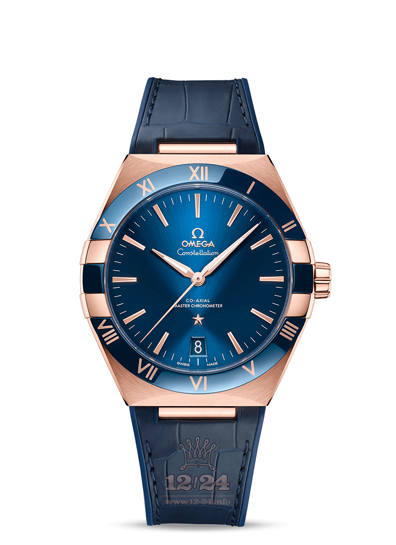 Omega Constellation Watch 131.63.41.21.03.001 41 mm Pink gold Case Dark blue Dial