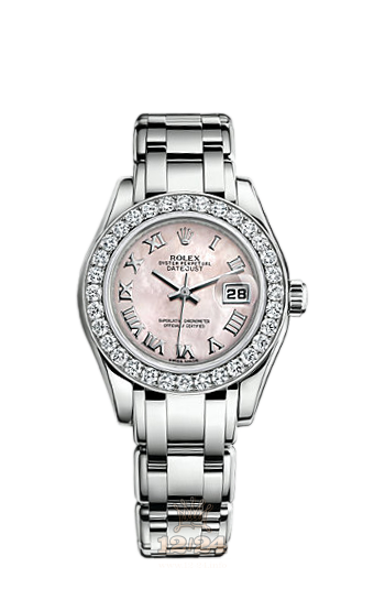 Rolex Pearlmaster Watch 80299-0067 29 mm White gold Case Pink Dial