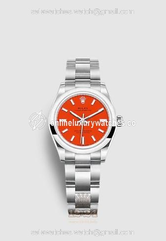 Rolex Oyster Perpetual Watch 277200-0008 31 mm Stainless steel Case Orange Dial
