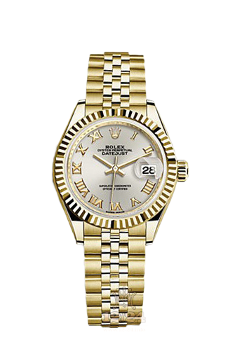 Rolex Datejust Watch 279178-0021 28 mm Yellow gold Case Silver Dial
