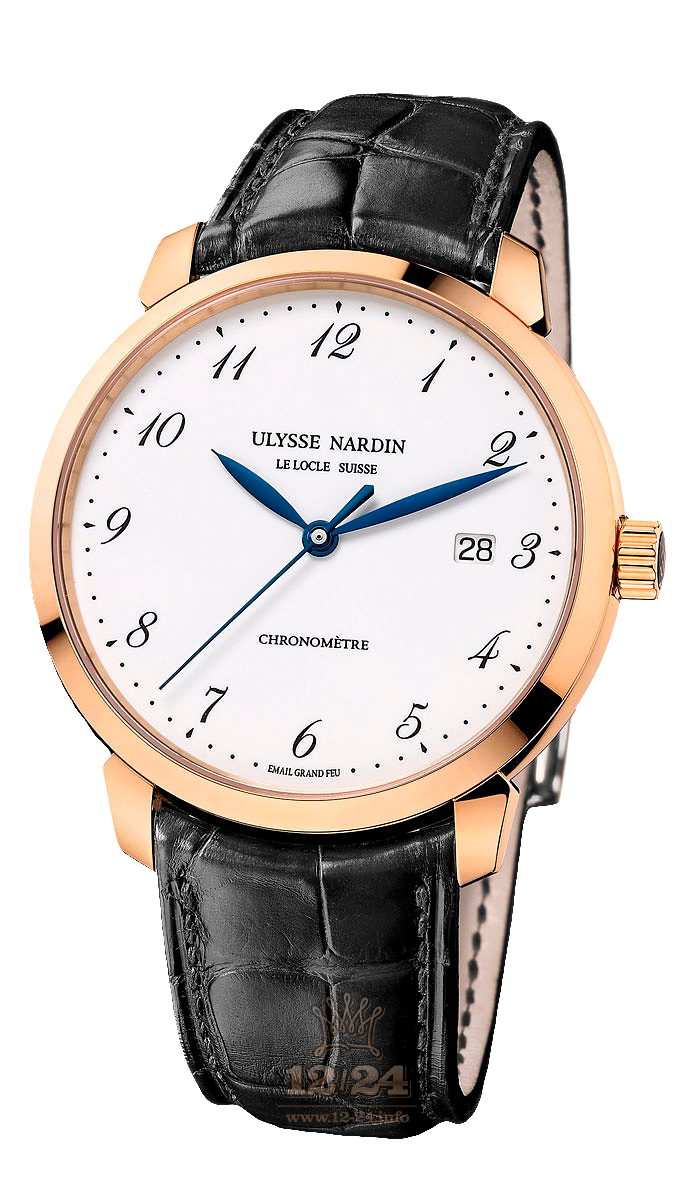 Ulysse Nardin Classic Watch 8152-111-2/5GF 40 mm Red gold Case White Dial