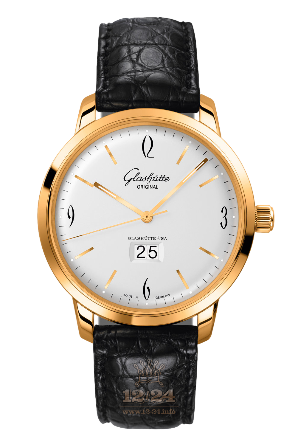 Glashutte Vintage Watch 2-39-47-01-01-04 42 mm Pink gold Case Silver Dial