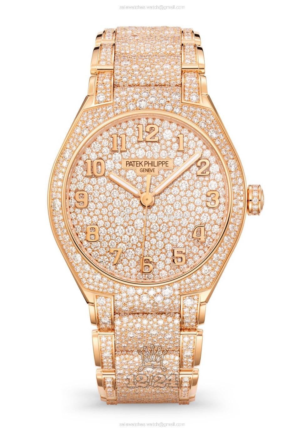 Patek Philippe Twenty~4 Watch 7300/1450R-001 Pink gold Case Silver Golden Dial
