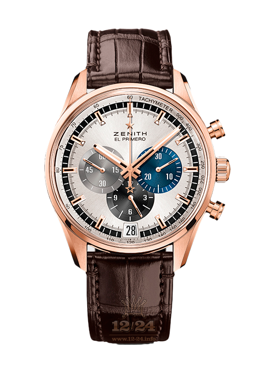Zenith Chronomaster Watch 18.2043.400/69.C494 42 mm Pink gold Case Silver Dial