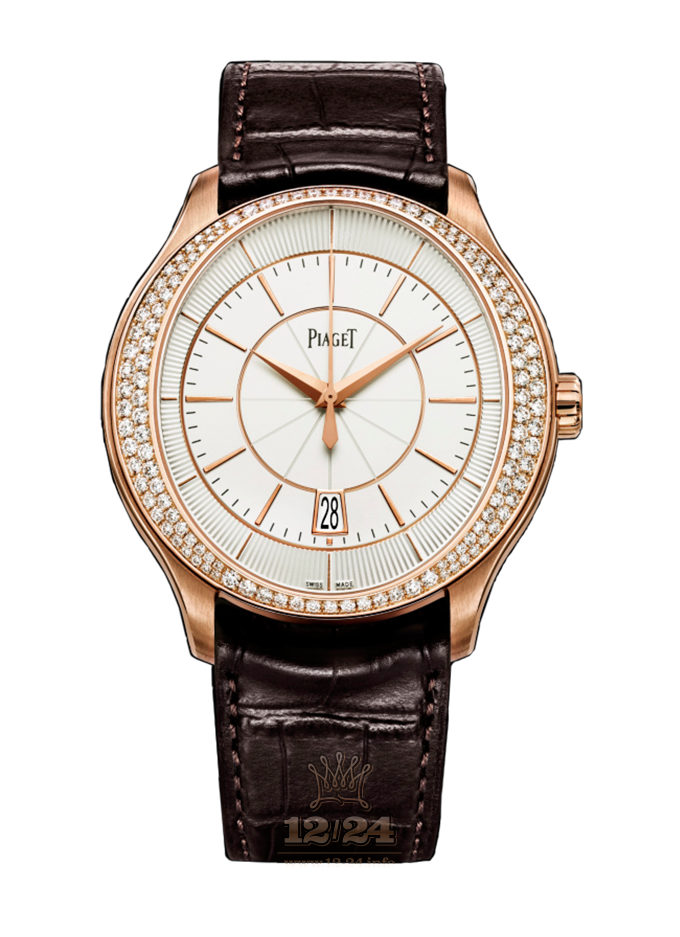 Piaget Black Tie Watch G0A39114 43 mm Pink gold Case Silver Dial