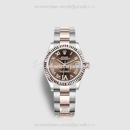 Rolex Datejust Watch 278271-0003 31 mm Stainless steel Pink gold Case Brown (chocolate) Dial