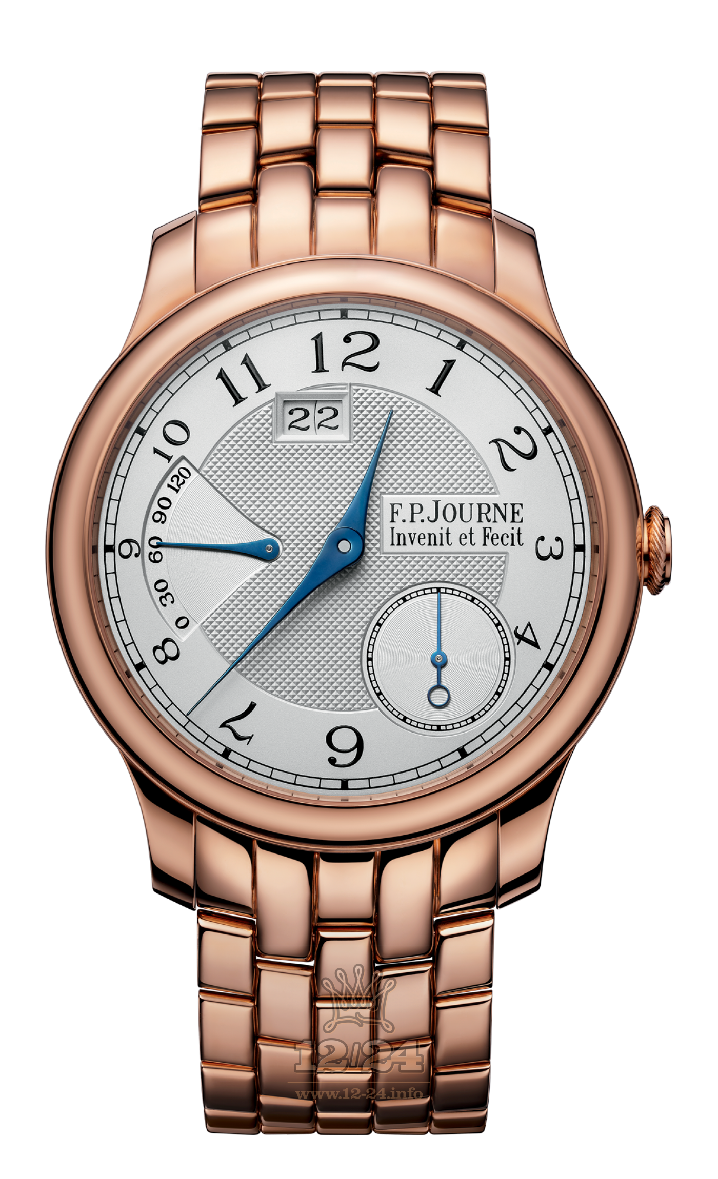 F.P.Journe Octa Watch FPJ-Co-Octa-AutomatReserve-Guilloche-AR-Or 40 mm Pink gold Case Silver Dial