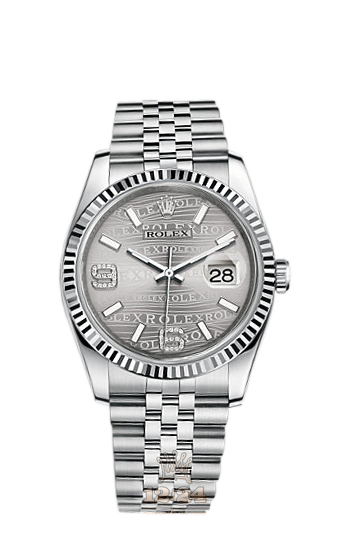 Rolex Datejust Watch 116234-0159 36 mm Steel / White gold Case Silver Dial